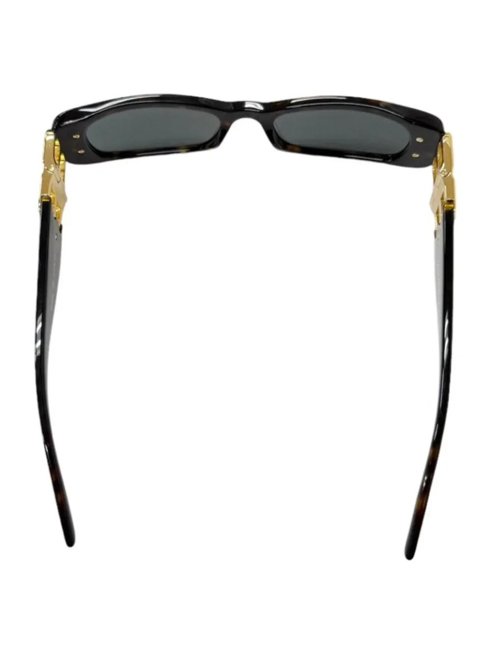 Balenciaga BB Logo Eyewear Sunglasses Brown Marble Gold 51